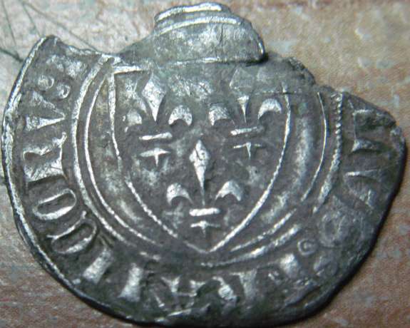 Une Piece En Argent Date 1551 Fleur De Lys France