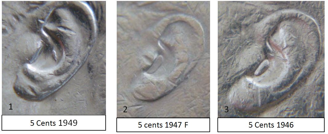 5 Cents 1949-1947-1946-Dépôt métal ou Éclat de coin.JPG