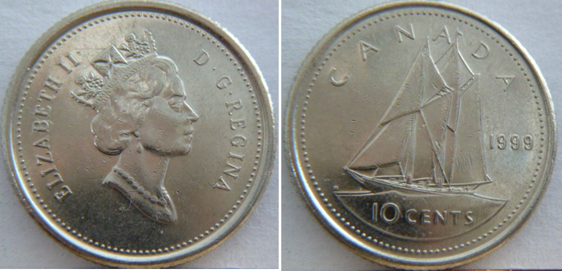 10 Cents 1999-Dommage du coin a travers la Couronne-1.JPG