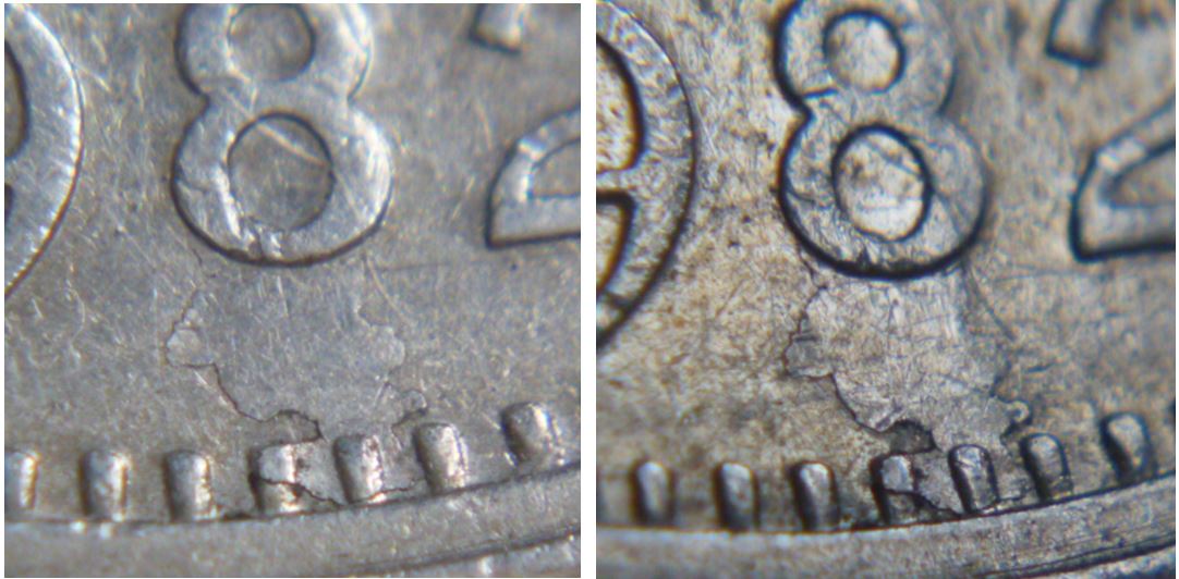 5 Cents 1982-Dépôt de métal sous le 8 de la date-2.JPG