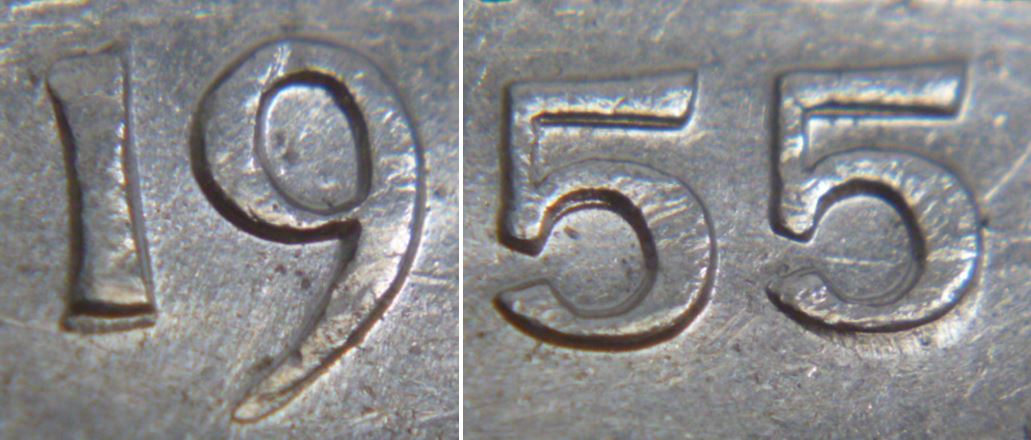 5 Cents 1955-Double date -Coin détérioré-3.JPG
