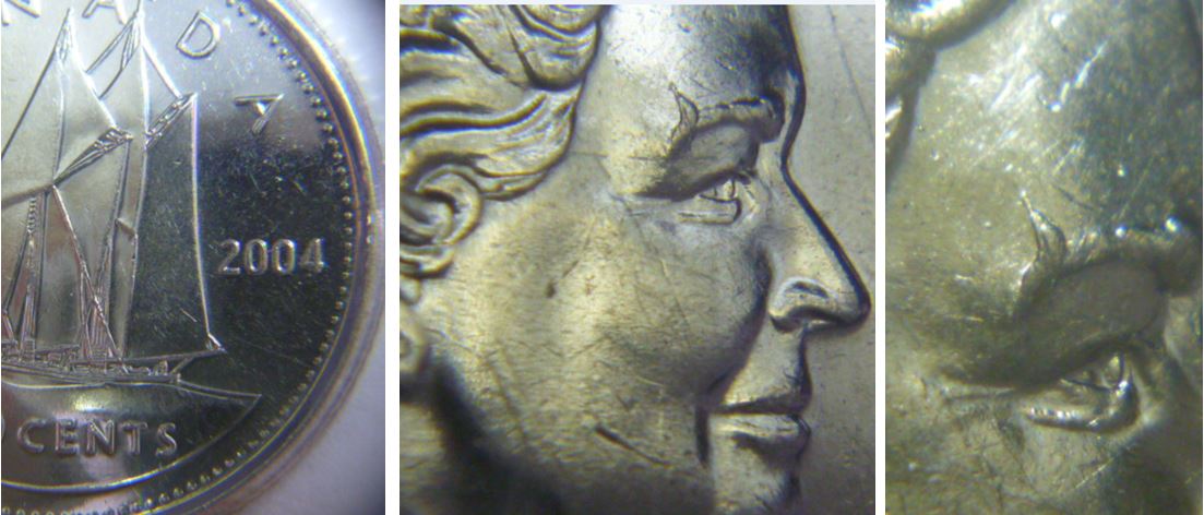 10 Cents 2004 -Éclat de coin sur la sourcil.JPG