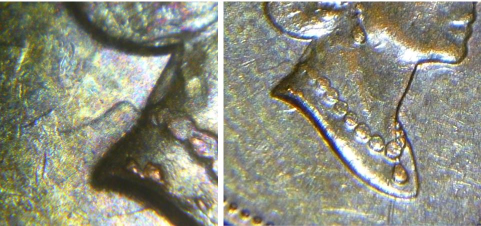 1 Cent 1995-Coin entrechoqué revers et avers-4.JPG