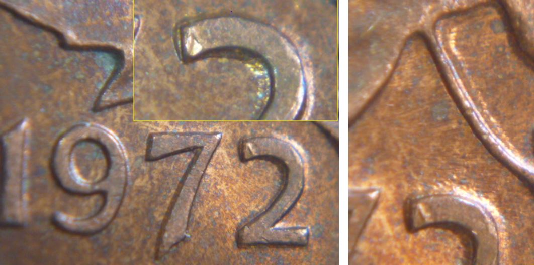 1 Cent 1972-Double 2 & la tige-Coin détérioré.JPG