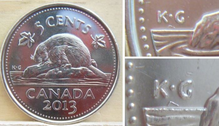5 Cents 2013-Dommage de coin sous le k.g.JPG
