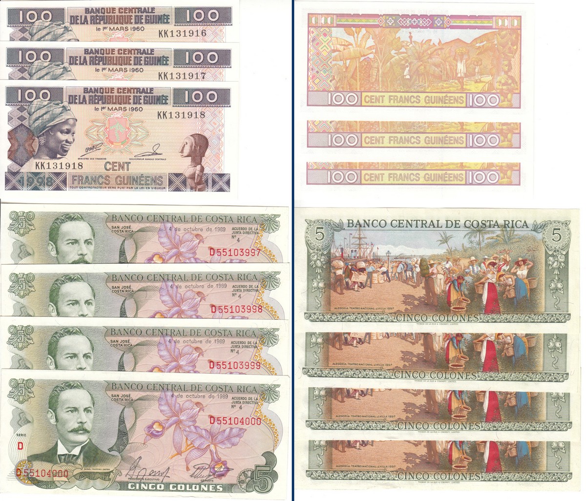 Numi - À Vendre - Lot de Billets Consécutifs du Monde - 01.jpg