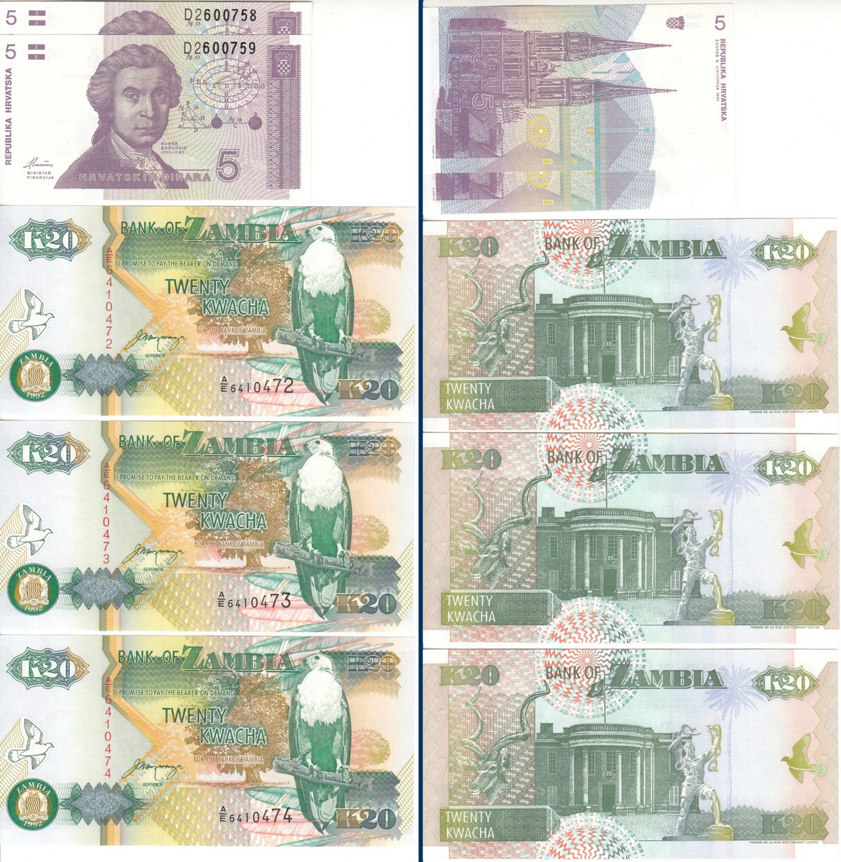 Numi - À Vendre - Lot de Billets Consécutifs du Monde - 03.jpg