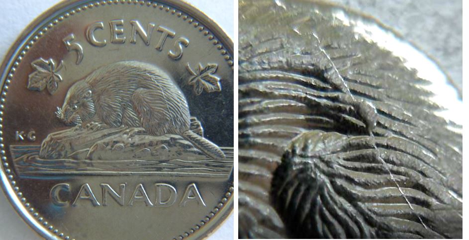 5 Cents 2002p-Coin fendillé sur le dos du castor.1.JPG