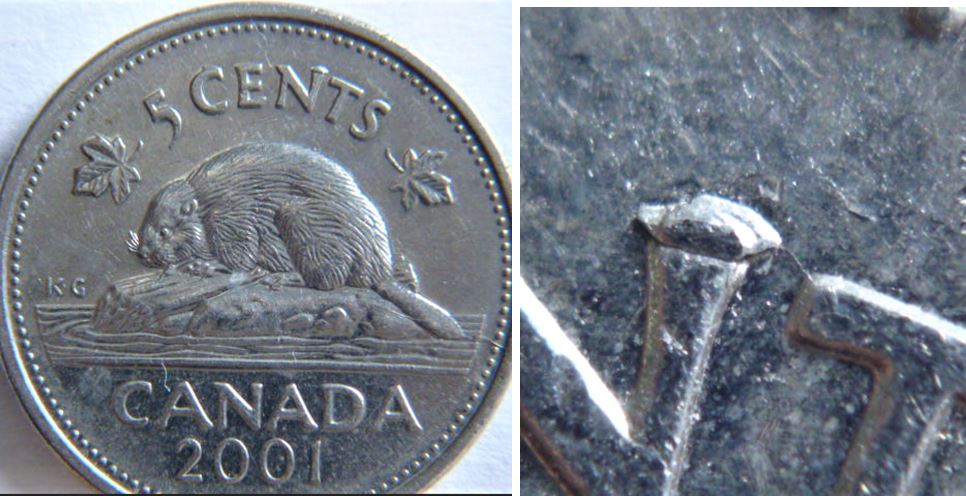 5 Cents 2001-Éclat du coin sur N de ceNts.JPG