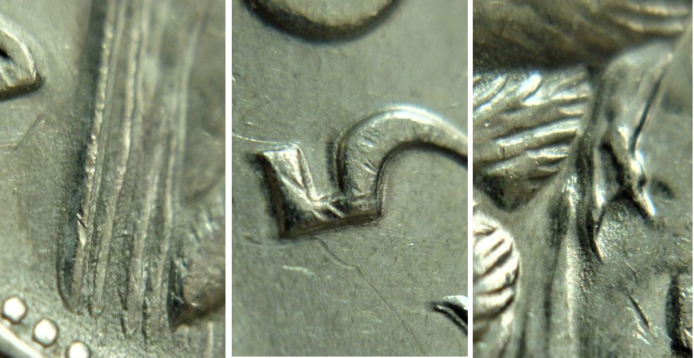 5 Cents 1972-Double revers-Coin entrechoqué-Tête du castor-3.JPG