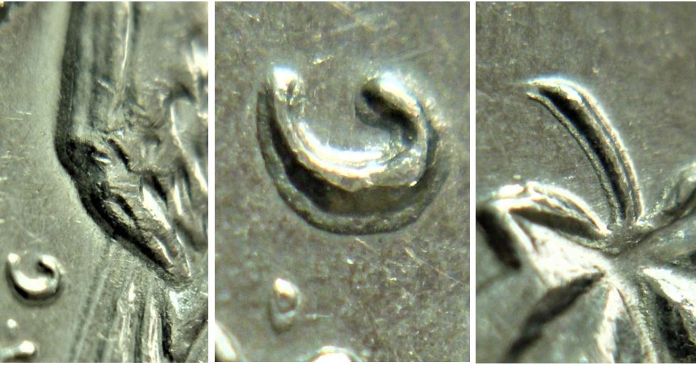 5 Cents 1972-Double revers-Coin entrechoqué-Tête du castor-4.JPG