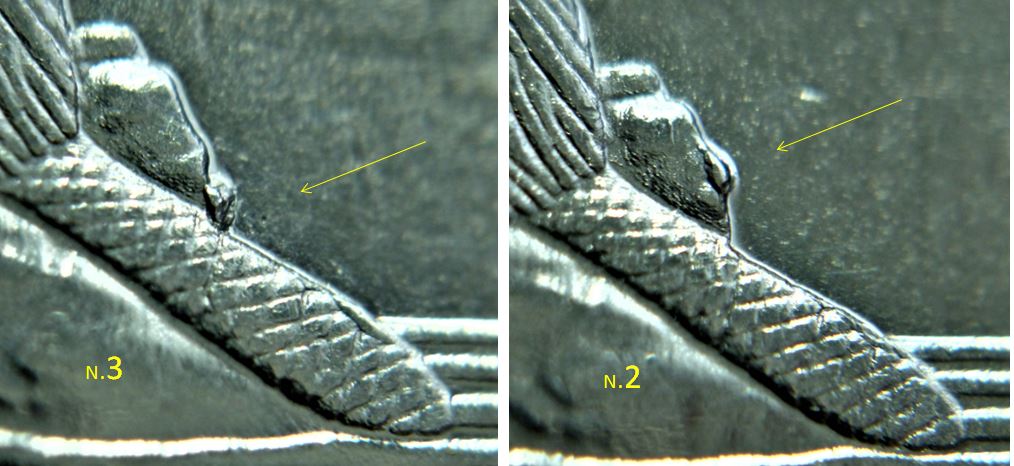 5 Cents 2009-Éclat du coin sur dernière la buche-4.JPG