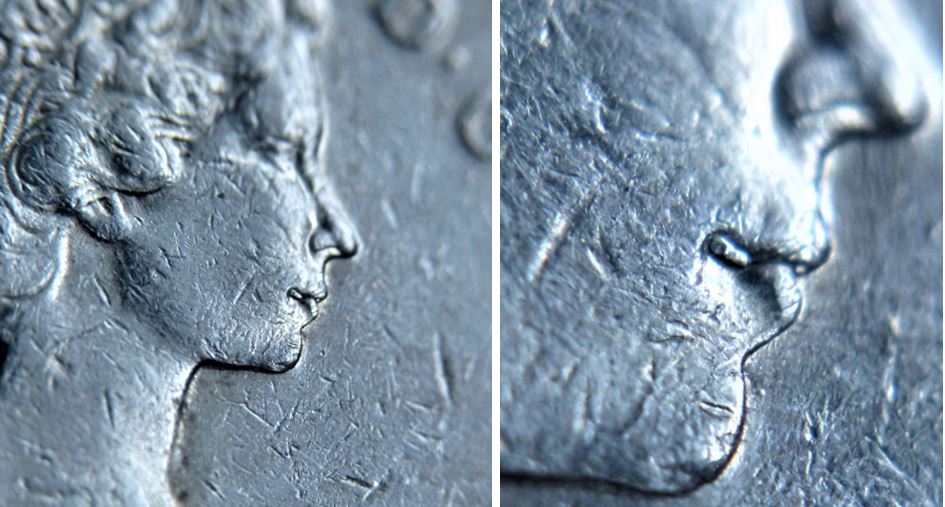 5 Cents 1984-Éclat coin dans la bouche de effigie-2.JPG