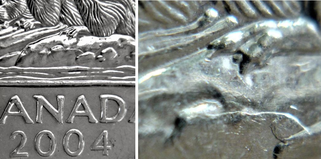 5 Cents 2004-Griffe additionnel+Coin fendillé Revers-1.JPG