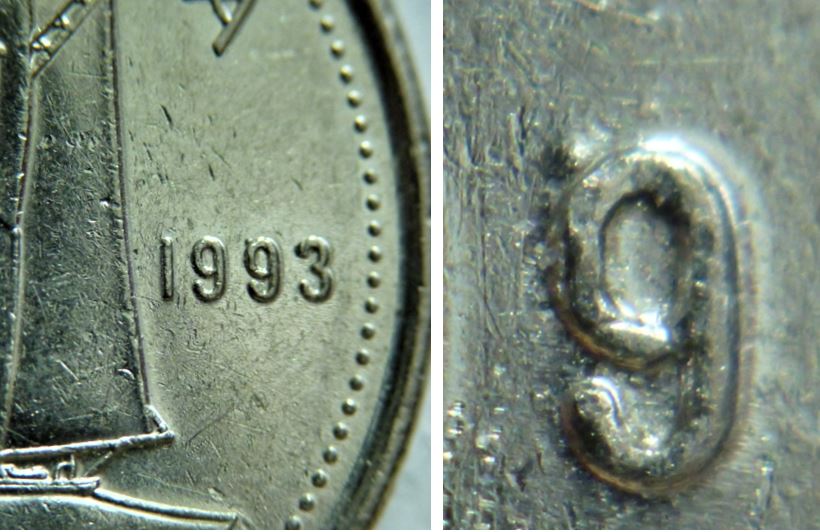 10 Cents 1993-Point au dessus du deuxième 9.JPG