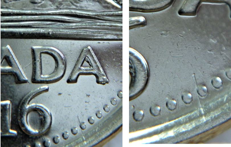 5 Cents 2016-Éclat du coin  dans canadA+6 -Manque de fourure et point interrogation-2.JPG