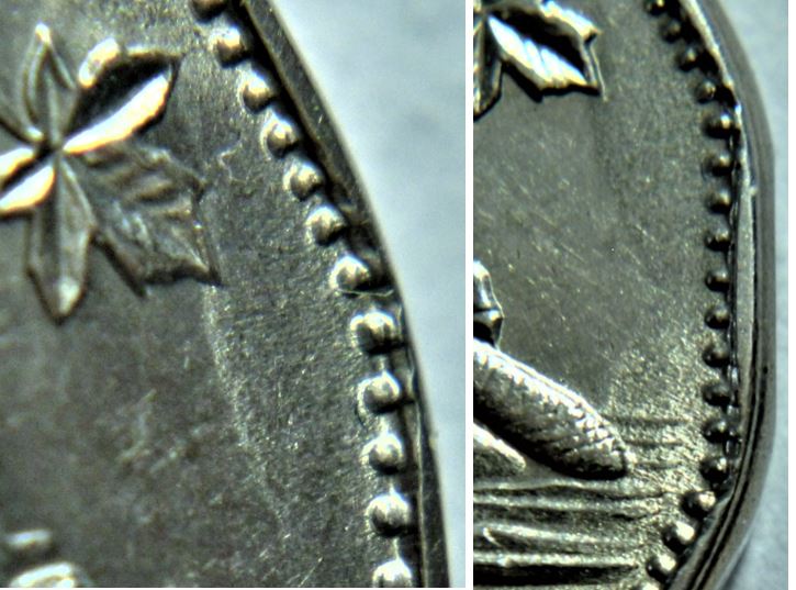 5 Cents 1960-Double 19+Dépôt de métal revers -2.JPG