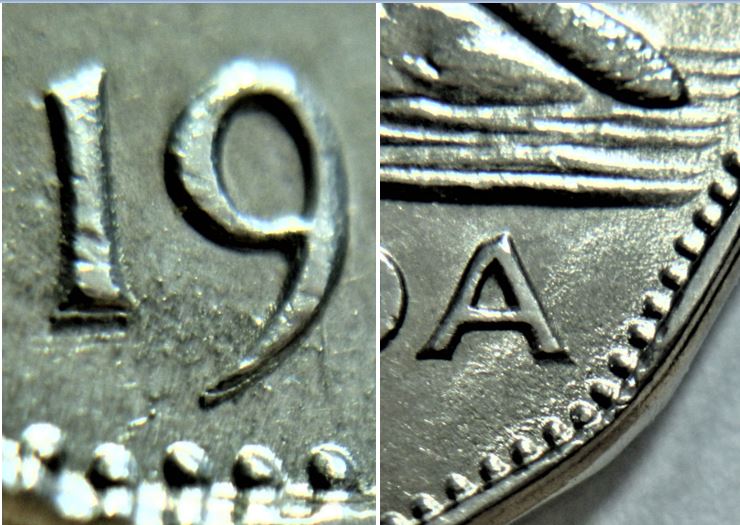 5 Cents 1960-Double 19+Dépôt de métal revers -4.JPG