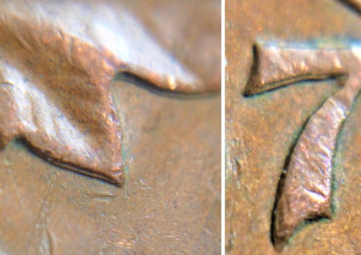 1 Cent 1957-Double 57+les feuilles-Coin décalé-3.JPG