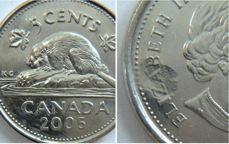 5 Cents 2005-Trou de laminage coté avers-1.JPG