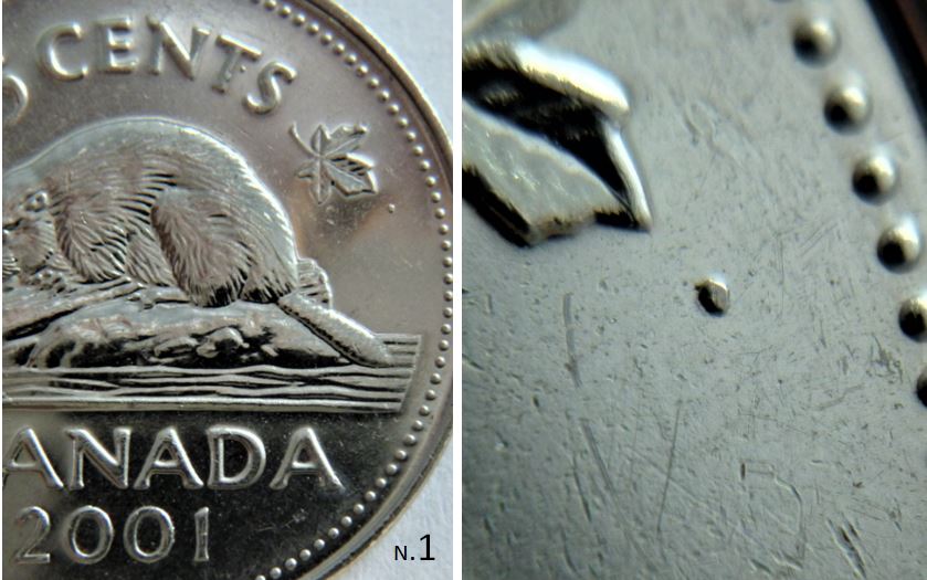 5 Cents 2001-2 Point-Un bout de la feuille droite-Un près du T-1.JPG