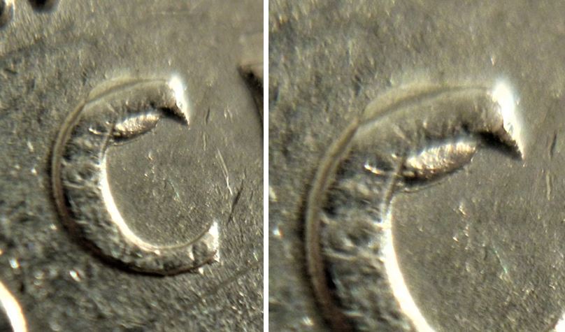5 Cents 1964-Éclat coin sous la tête du C de Cents-2.JPG