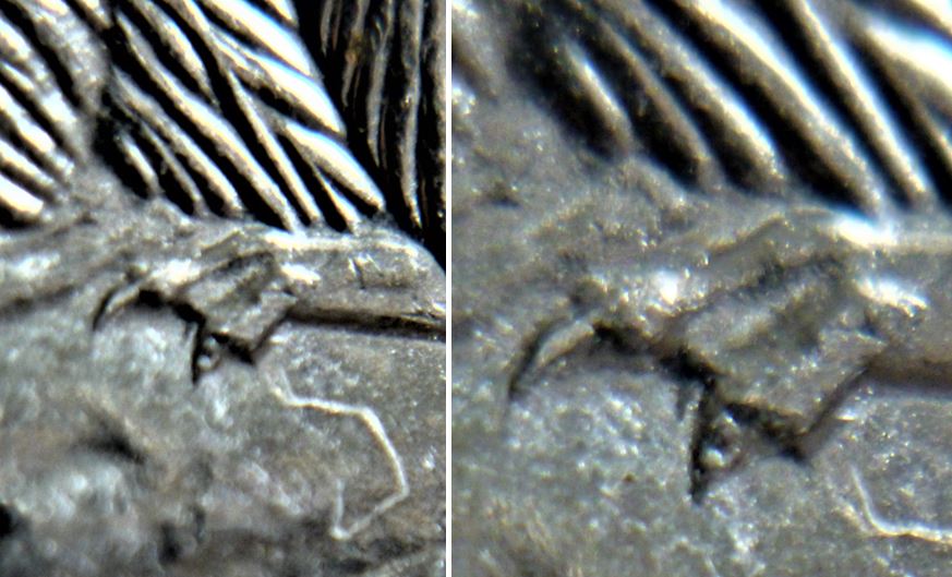 5 Cents 1992-Éclat coin à la patte arrière-2.JPG