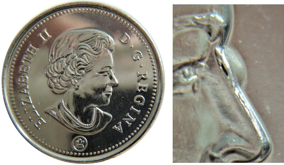 5 Cents 2018-Éclat coin entre les deux yeux- Un 3è oeil vas bientôt sortir-4.JPG