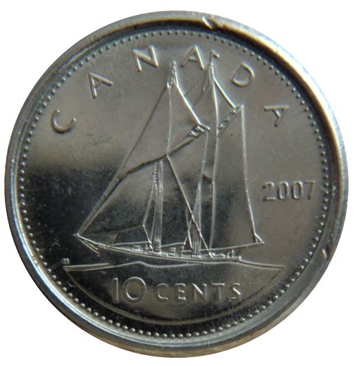 10 Cents 2007-Coin Entrechoqué avers nez de effigie-1.JPG