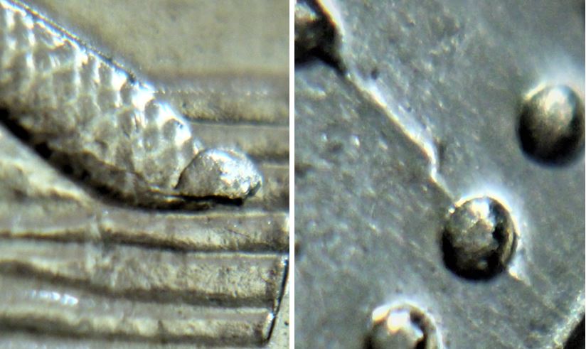 5 Cents 2000-Coin fendillé au dernier A-Éclat coin a la queue du castor-2.JPG