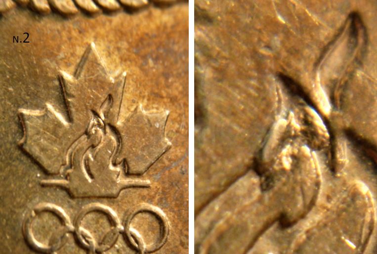 1 Dollar 2008 Porte bonheur-Éclat de coin dans la flamme Olympique-2.JPG