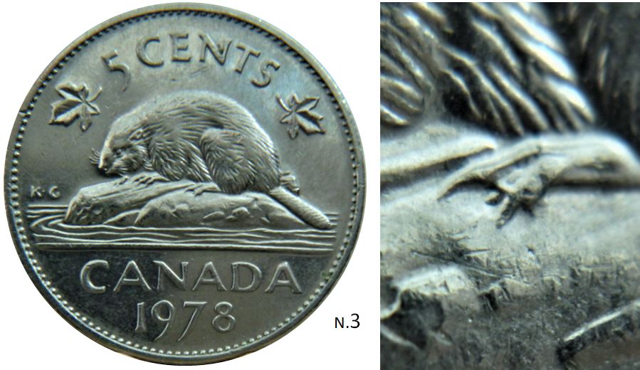 5 Cents 1978-Griffe extra-Éclat du coin patte arrière-1.JPG