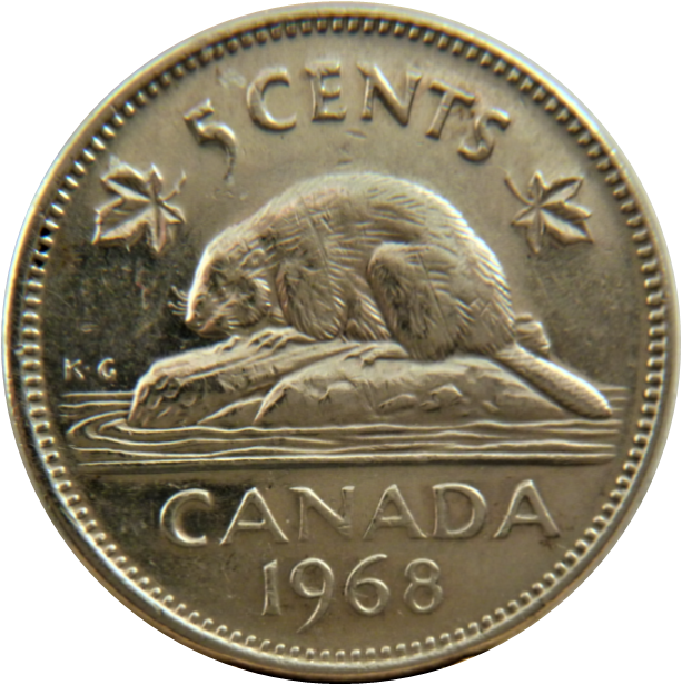 5 Cents 1968-Éclat coin à l'abdomen du castor-1.png