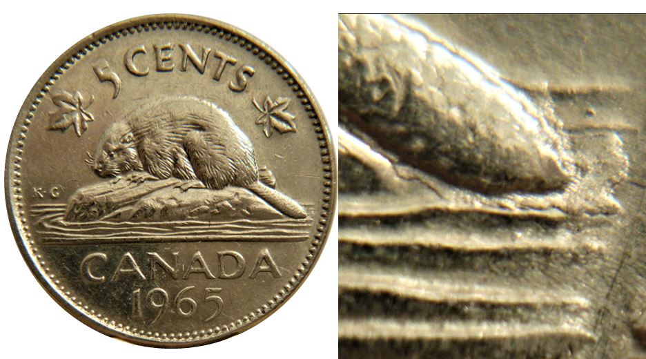 5 Cent 1965-Dépôt de métal sur le revers-1.JPG