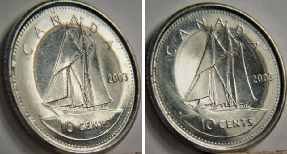 10 Cents 2003p-Le centre du revers est Concave-La centre du avers est Bombée-2.JPG