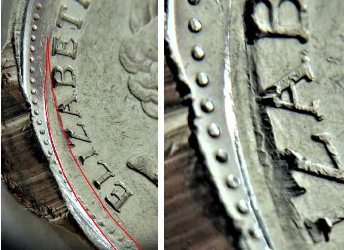 5 Cents 2010-Coincé à deux endroit coté avers-5.JPG