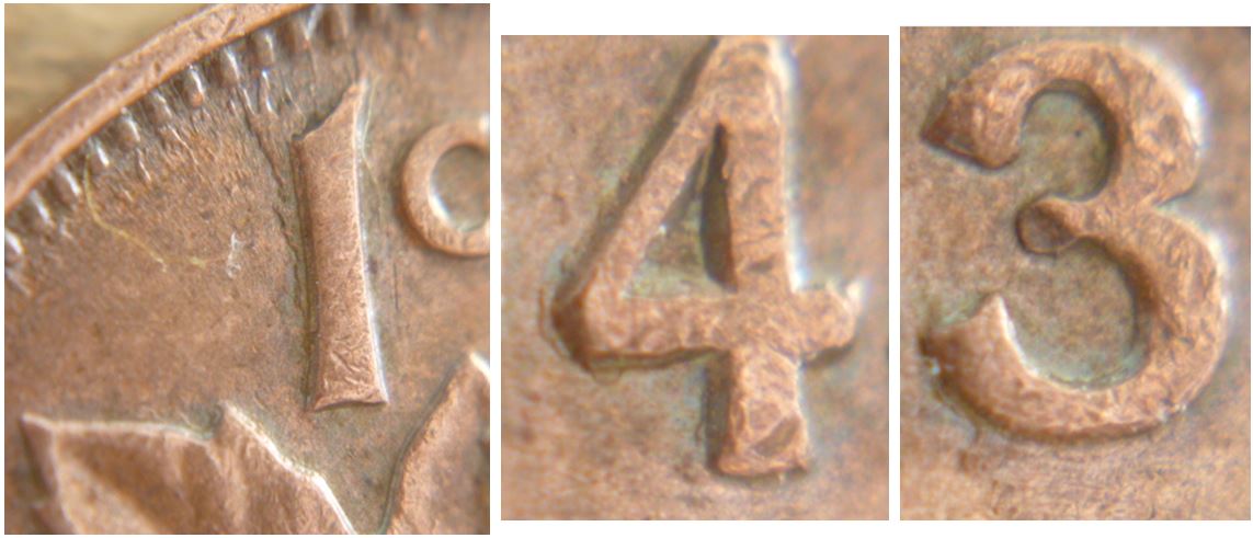1 Cent -1943 - Fendille+défaut coin revers +Accumulation avers -3.JPG