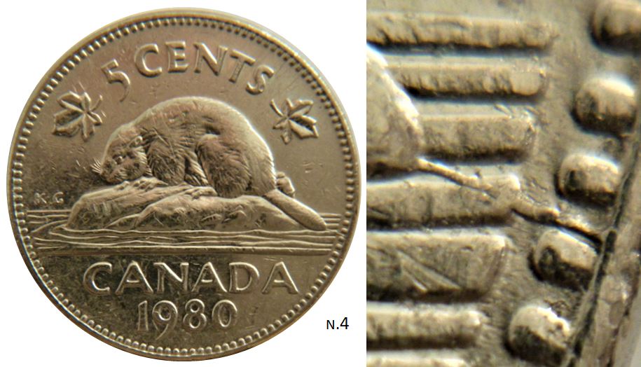 5 Cents 1980-Coin fendillé à la queue du castor-N.4.JPG
