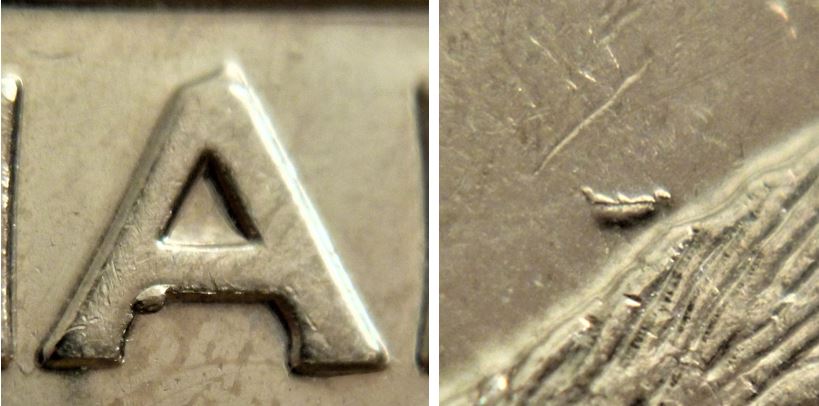 5 Cents 2016-Trois Éclat coin 1,dans C de Cents 2, sous A de canAda 3,au dessus du csator-3.JPG