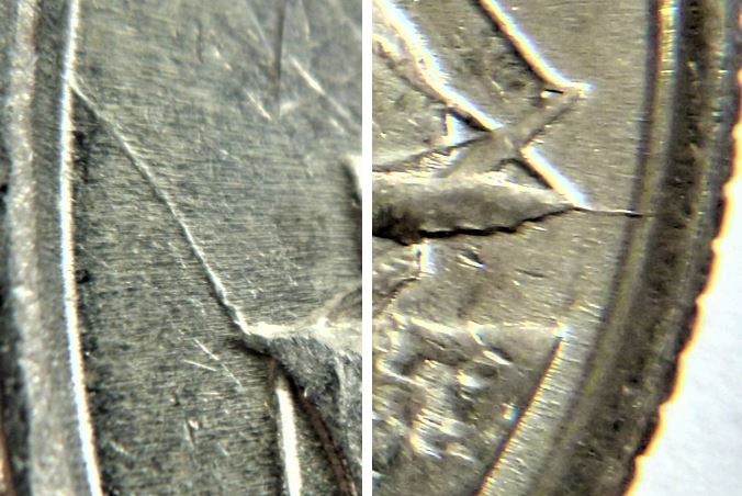 25 Cents USA-2000 Virginia-Coin fendillé au prenier et au dernier bateau-2.JPG