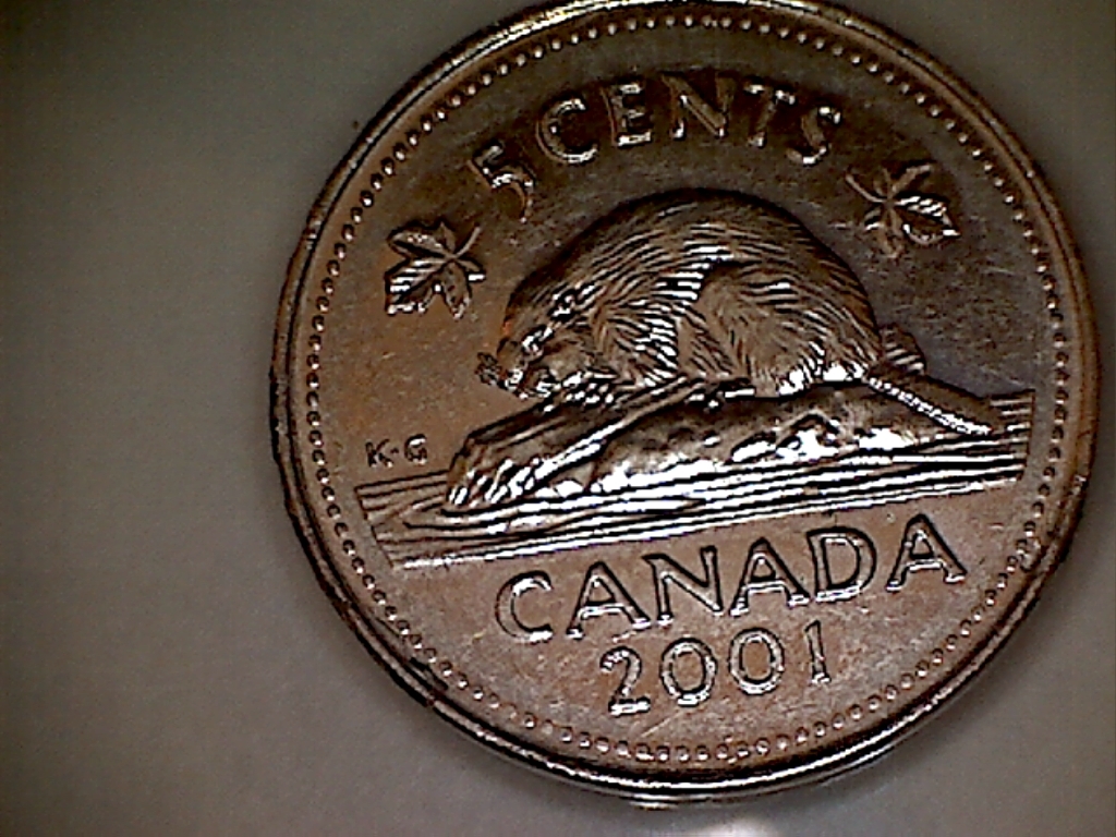 2001 P Acc. CENTS, date et dommage au coin à 4 hr. au revers B523164C Revers.jpg