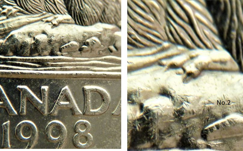 5 Cents 1998-Éclat coin patte arrière-No.2.JPG