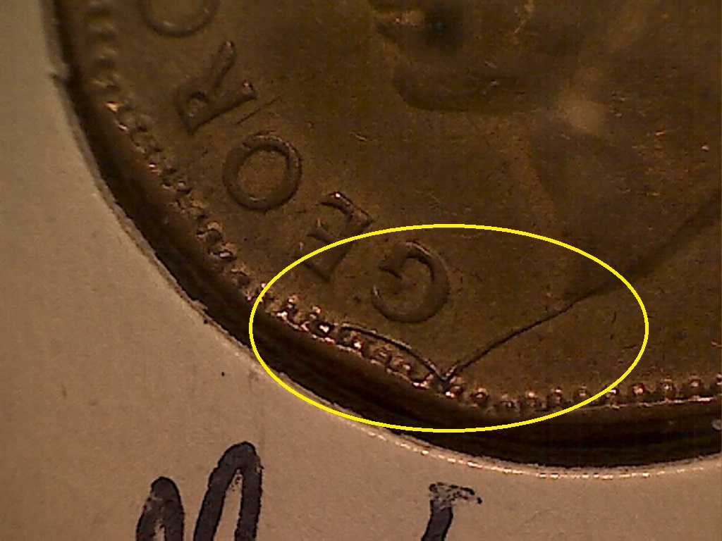 5 CENTs TB 1943 fendillé sous le roi, sur X de REX et sur M d'IMP J523083D 1 de 3.jpg