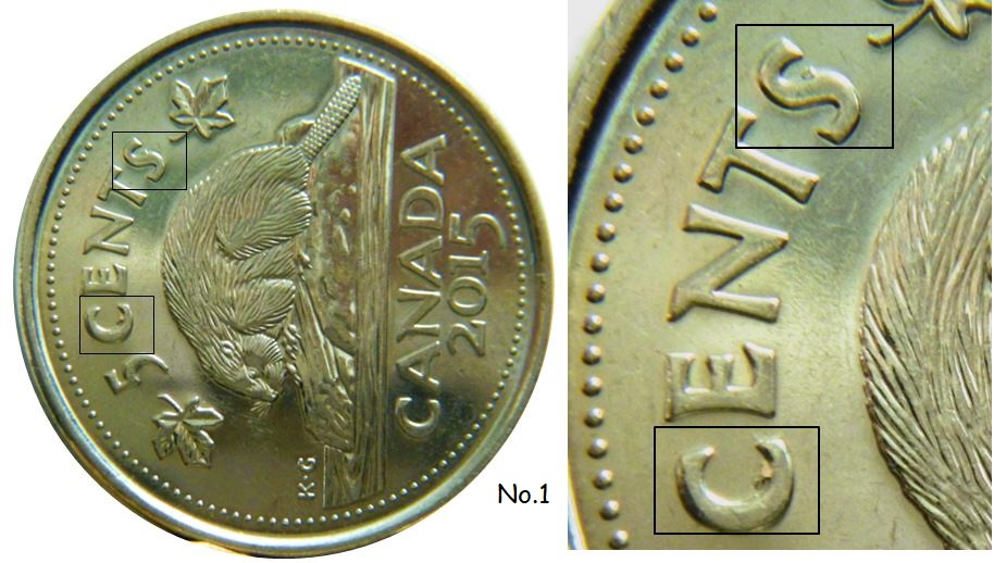 5 Cents 2015-Éclat coin CS de CentS-No.1,.JPG