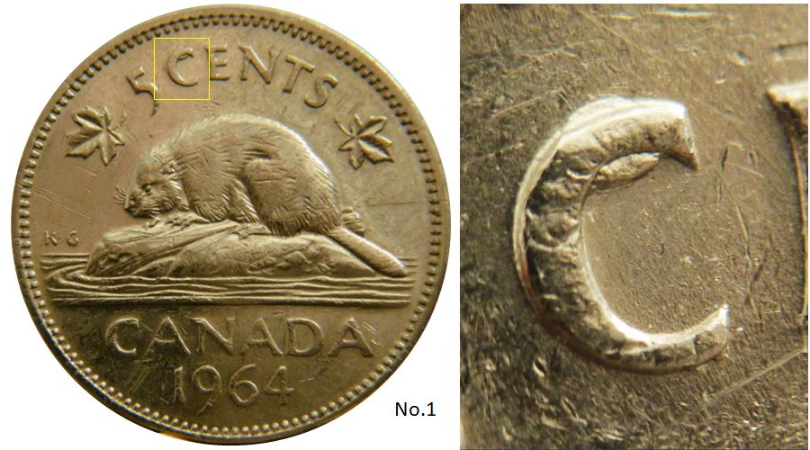 5 Cents 1964-Éclat coin dans C de Cents-No.1.JPG
