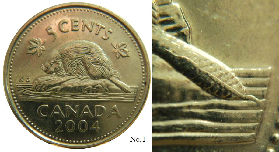 5 Cents 2004p-Coin fendillé queue du castor-No.1,.JPG