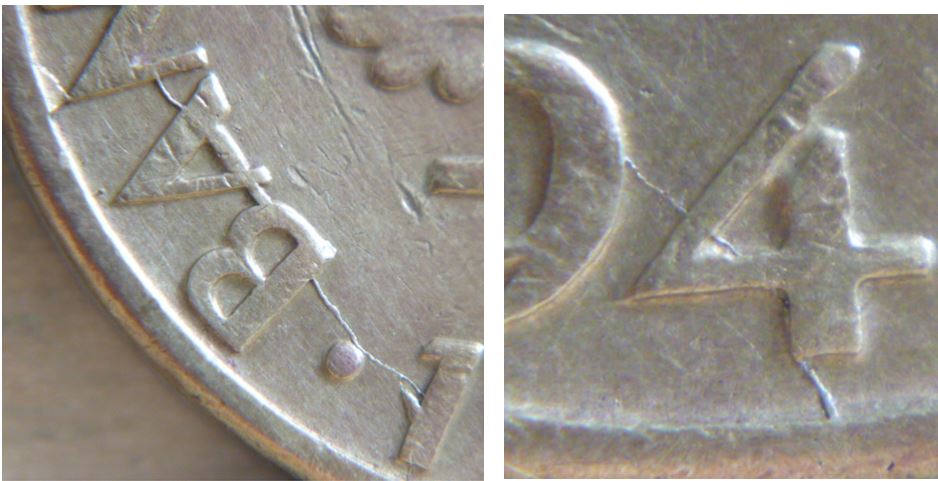 5 Pfennig 1949 -Coin fendillé sur le revers-2.JPG
