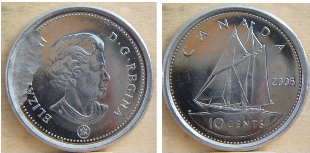 10 Cents 2006-Défaut de flan-Trou de laminage.1.JPG