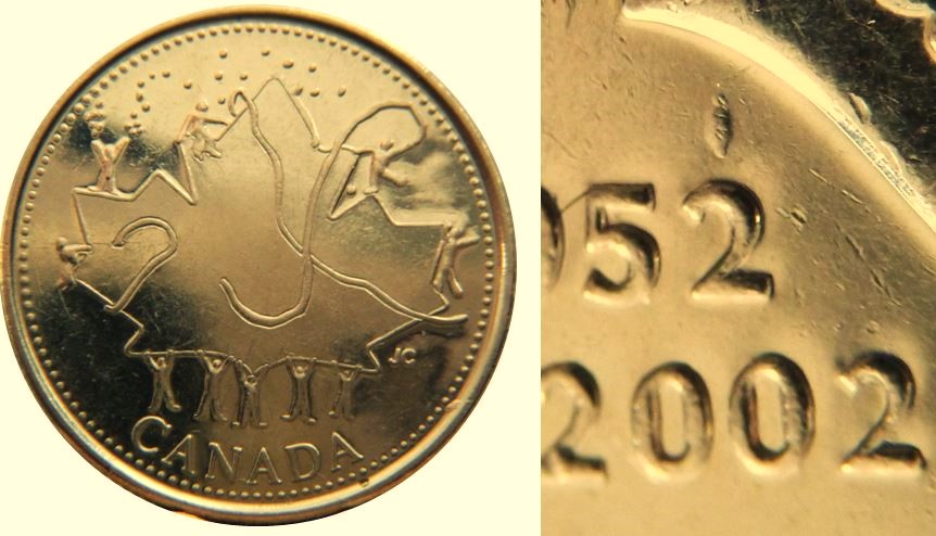 25 Cents 2002p Canada Day-Point au dessus 2 de 1952-1.JPG