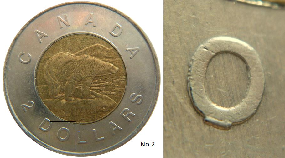 2 Dollars 2012-Éclat coin sous O de dOllars-No.2.JPG